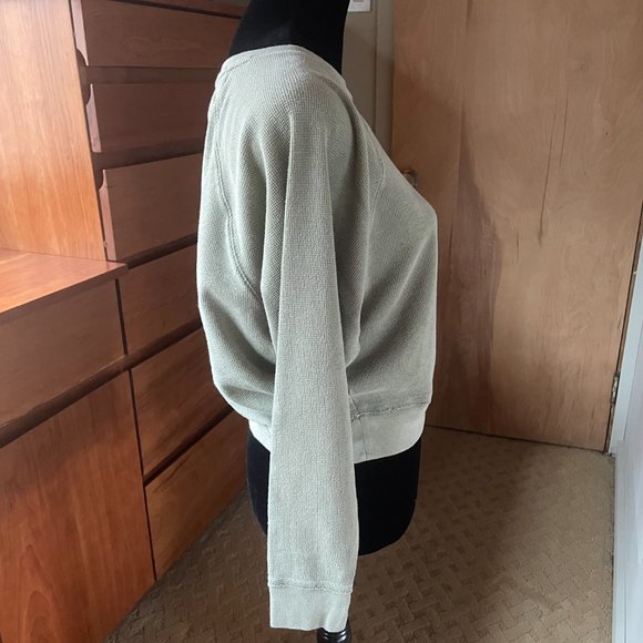 Lucky Brand Reglan Waffle Popover Cropped Thermal Medium - Picture 4 of 7